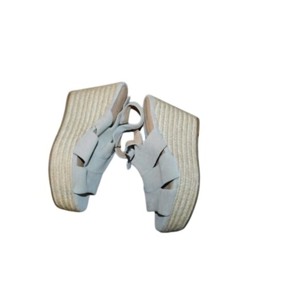 Nordstrom Halogen Size 10M Gray Strappy Leather Platform Heels NEW - Picture 3 of 4